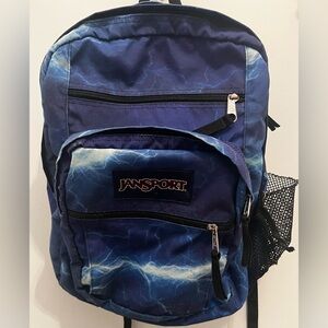 Jansport XL School Backpack, Blue Lightning Design
Good Condition